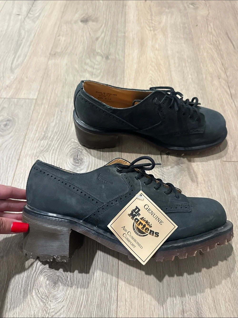 Dr. Martens Black Leather Derby Shoes with Lace-Up Closure
